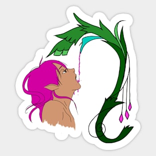 Copy of Elf drinking from a flower Sticker